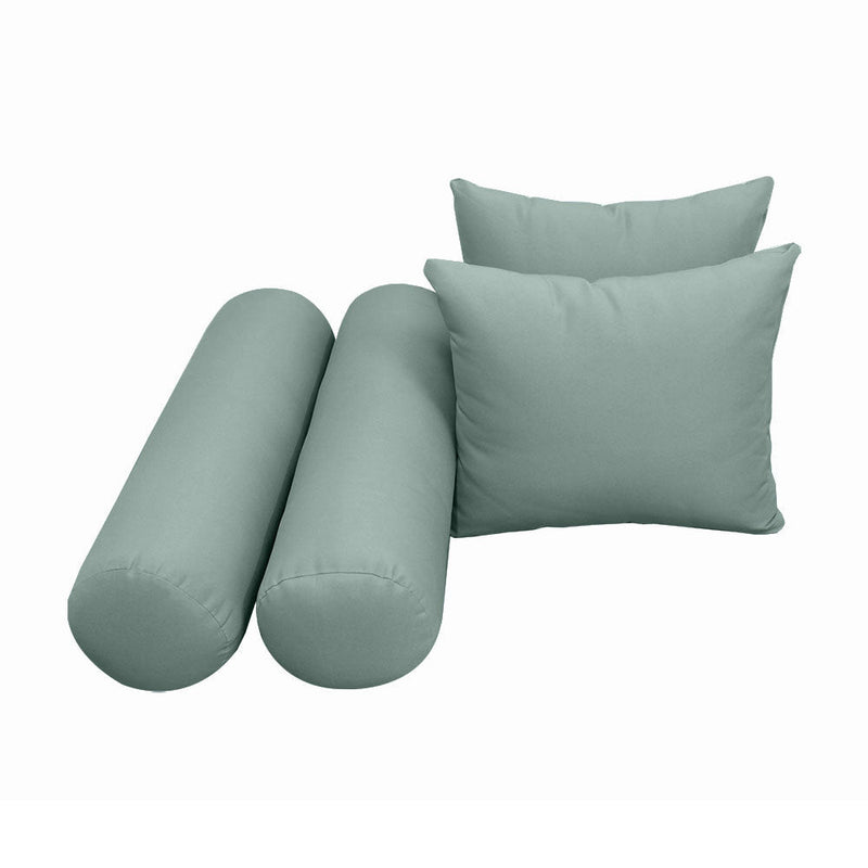 Style4 Twin-XL Size 5PC Knife Edge Outdoor Daybed Mattress Cushion Bolster Pillow Slip Cover Complete Set AD002
