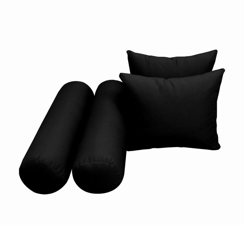 Style4 Twin-XL Size 5PC Knife Edge Outdoor Daybed Mattress Cushion Bolster Pillow Slip Cover Complete Set AD109
