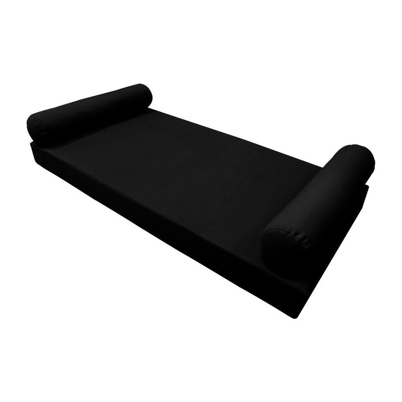 Style5 Twin-XL Size 3PC Knife Edge Outdoor Daybed Mattress Cushion Bolster Pillow SlipCover COMPLETE SET AD109