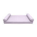 STYLE 5 - Mattress & Pillow Bolster for Outdoor Indoor Daybed Porch Swing Bed Piped Trim Twin-XL Size AD107 | COVERS ONLY |