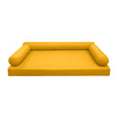 Style6 Twin-XL Size 4PC Knife Edge Outdoor Daybed Mattress Cushion Bolster Pillow Slip Cover COMPLETE SET AD108