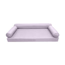 STYLE 6 - Mattress & Pillow Bolster for Outdoor Indoor Daybed Porch Swing Bed Piped Trim Twin-XL Size AD107 | COVERS ONLY |
