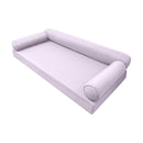 STYLE 6 - Mattress & Pillow Bolster for Outdoor Indoor Daybed Porch Swing Bed Piped Trim Twin-XL Size AD107 | COVERS ONLY |