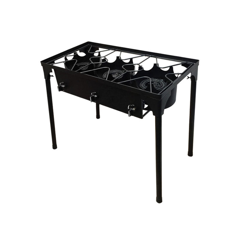 Triple Portable Propane High Pressure Camp Stove Burner UL Regulator w- Stand