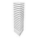 WHITE 12'' x 12'' x 54'' Revolving Slatwall Floor Display Rotating 4 Sided Retail Fixture