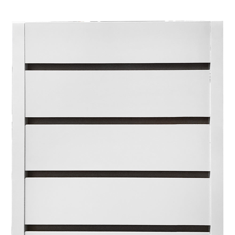 WHITE 12'' x 12'' x 54'' Revolving Slatwall Floor Display Rotating 4 Sided Retail Fixture