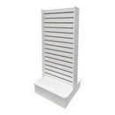 25x25x54 White 2-Way Sided Slatwall Merchandiser Displays Tower Floor Stand