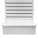 25x25x54 White 2-Way Sided Slatwall Merchandiser Displays Tower Floor Stand