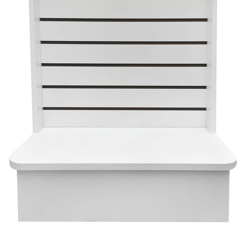 25x25x54 White 2-Way Sided Slatwall Merchandiser Displays Tower Floor Stand