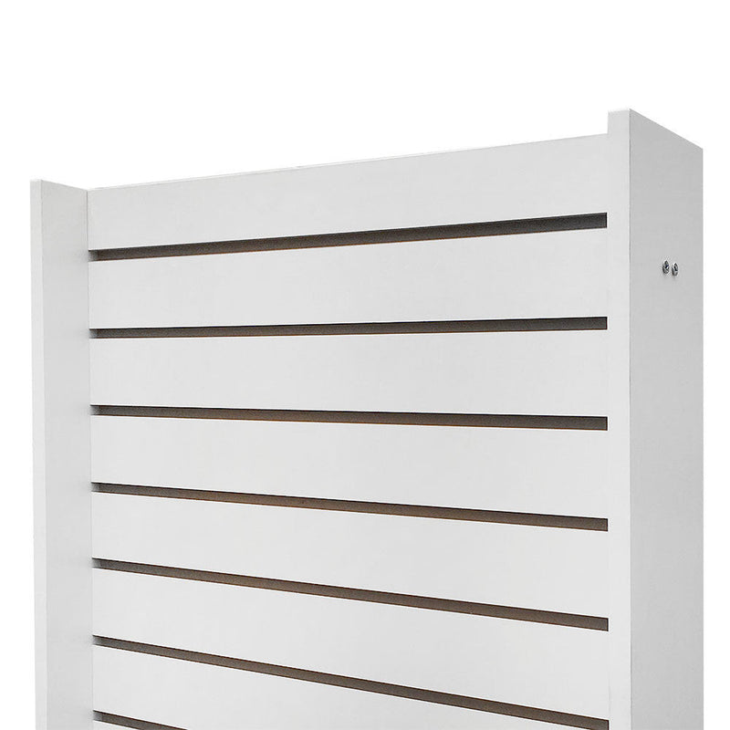 25x25x54 White 2-Way Sided Slatwall Merchandiser Displays Tower Floor Stand