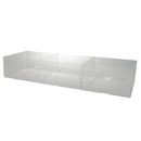 24''x8'' Lucite Clear Acrylic Single Tier Divided Counter Bin Retail Display