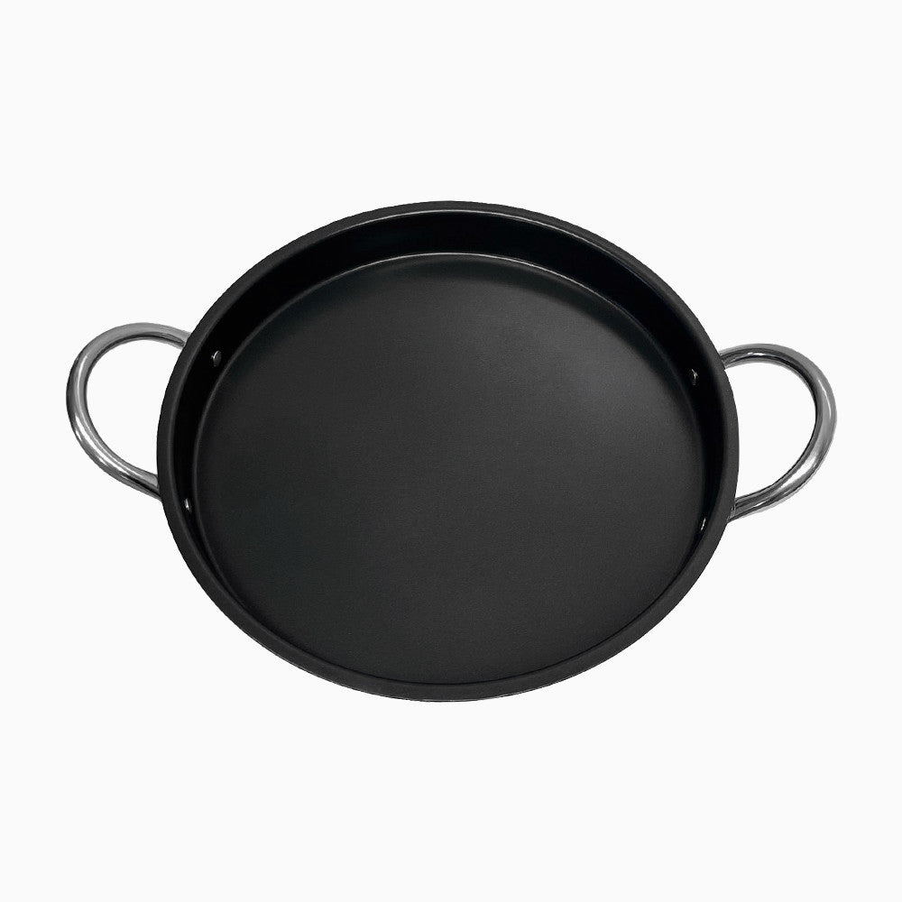 HD 21" Round Stainless Steel Flat Comal Griddle Pan Grill Tray Cook Non-Stick