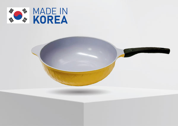 12.5" Ceramic Frying Pan Cookware Nonstick Ceramic Interior Exterior Cooking Pan