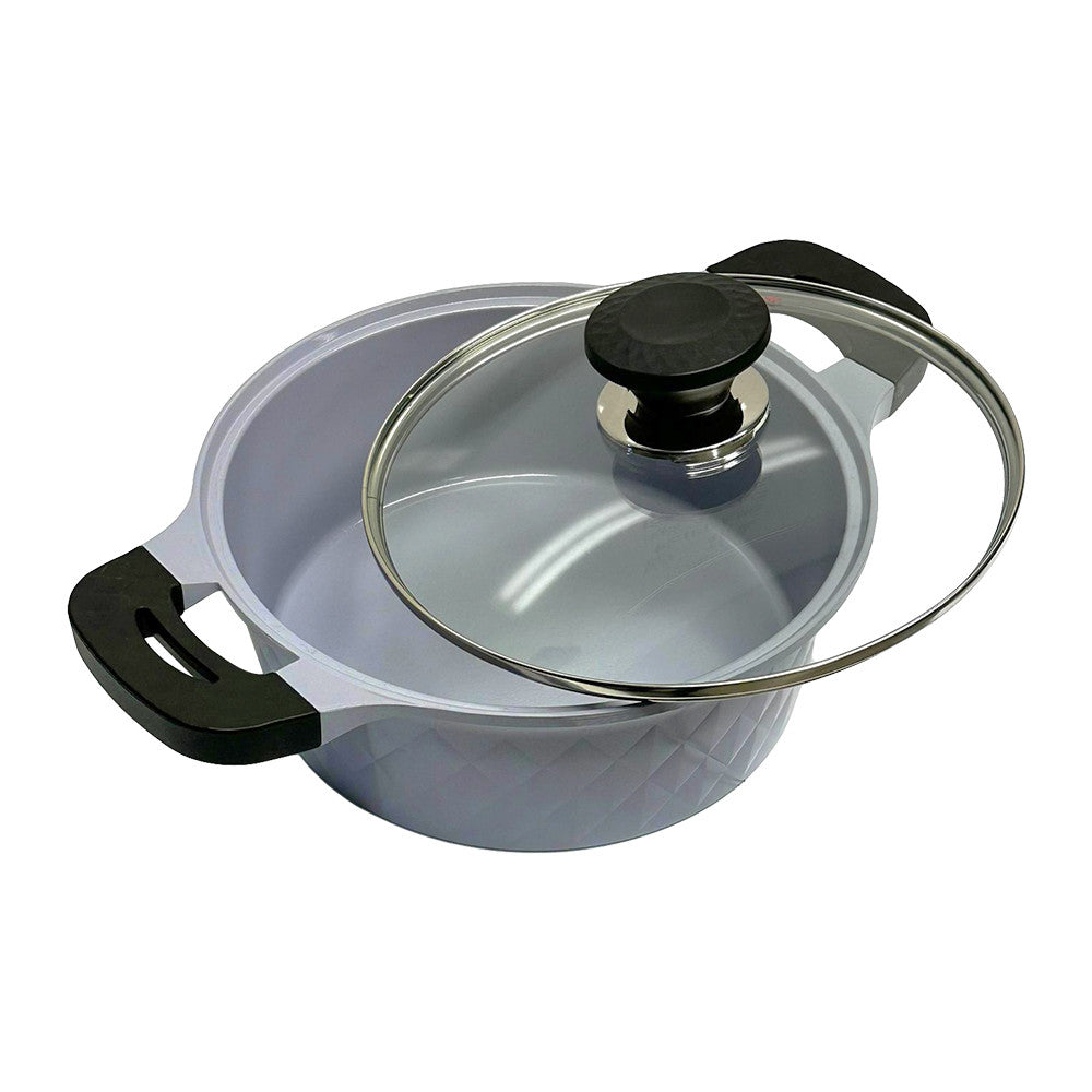 9-1/2'' Ceramic Sauce Pot 5.5 QT Nonstick Ceramic Interior Exterior Cooking Pot