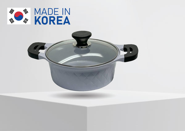 9-1/2'' Ceramic Sauce Pot 3.7 QT Nonstick Ceramic Interior Exterior Cooking Pot