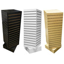12"x 12"x54" Revolving Slatwall Floor Display Rotating 4 Sided Black Maple White