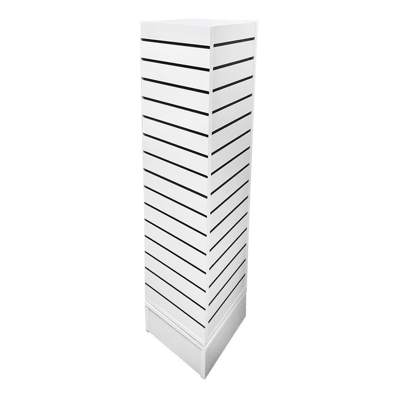 12"x 12"x54" Revolving Slatwall Floor Display Rotating 4 Sided Black Maple White