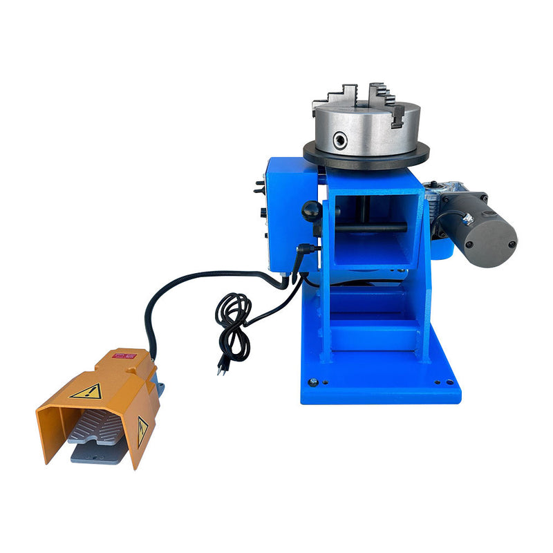 8" Chuck 120-250 LBS Welding Positioner Positioning Turn Rotary Table Tilt 0-90
