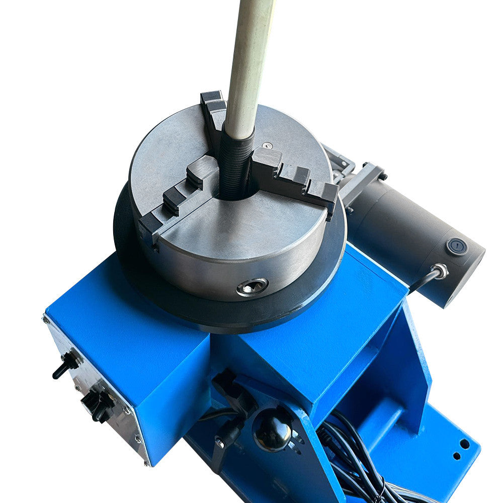 8" Chuck 120-250 LBS Welding Positioner Positioning Turn Rotary Table Tilt 0-90