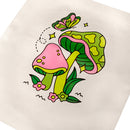 14-1/2"L x 15-1/2" Reusable Canvas Grocery Bag Shopping Mushrooms Butterfly Tote