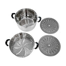 Stainless Steel 2 Tier Steam Pot Cookware Steamer Meat Vegetable Cooker
