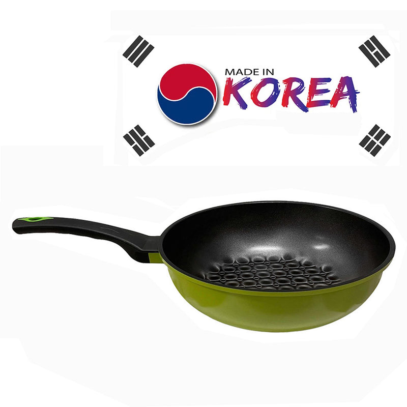 11'' (28cm) 3D Diamond Coating Nonstick Wok Cookware Pan Cooking