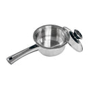 Stainless Steel Sauce Pan Stockpot with Tempered Glass Lid, Durable & Rust-Proof Kitchen Cookware