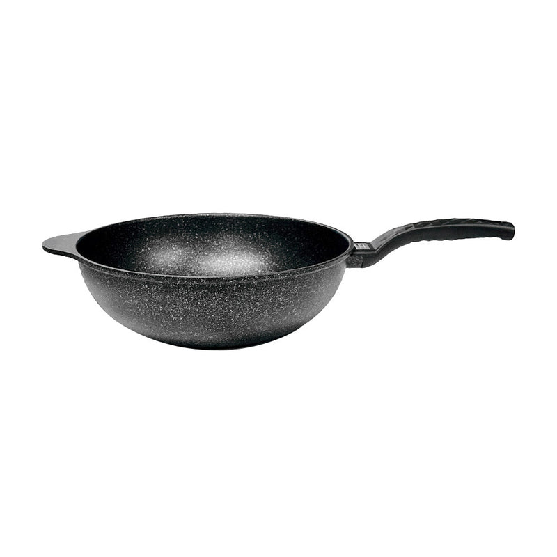 12-1/2" Marble Wok Non-Stick Cooking Frying Pan Pot 5 Layer Marble Wok Cookware