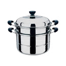 11" (28cm) Stainless Steel Steam Pot Multi-Layer Stack Steam Pot Boiler Cookware