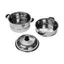 11" (28cm) Stainless Steel Steam Pot Multi-Layer Stack Steam Pot Boiler Cookware