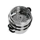 13"(34cm) Stainless Steel Steam Pot 2 Tier Multi-Layer Stack Steam Pot Boiler