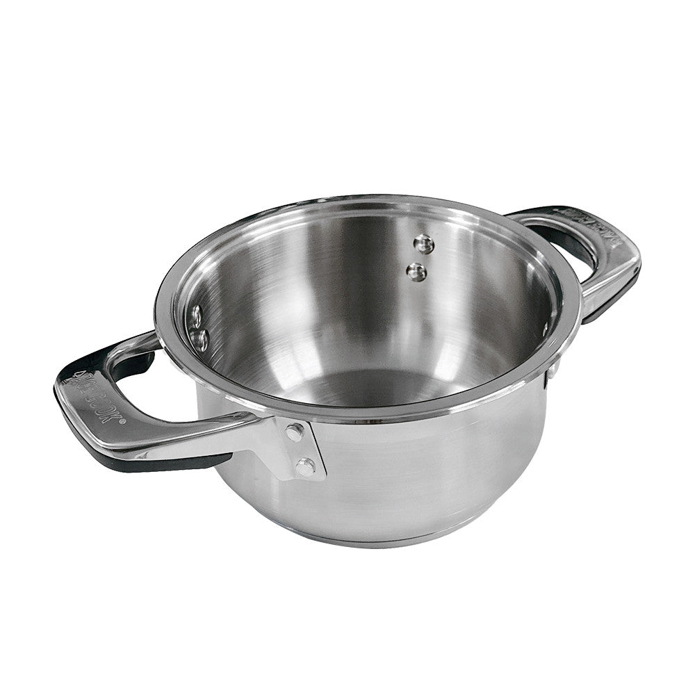 Stainless Steel Sauce Pan Stockpot with Tempered Glass Lid, Durable & Rust-Proof Kitchen Cookware