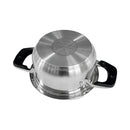 Stainless Steel Sauce Pan Stockpot with Tempered Glass Lid, Durable & Rust-Proof Kitchen Cookware