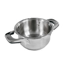 4 Quarts Stainless Steel Stockpot Cooking Pot Glass Lid Boiling Pot Cookware
