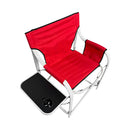 Red Foldable Director Chair Camping Chair Cup Holder Side Table Camp Seat