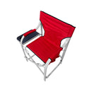 Red Foldable Director Chair Camping Chair Cup Holder Side Table Camp Seat