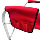 Red Foldable Director Chair Camping Chair Cup Holder Side Table Camp Seat