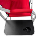 Red Foldable Director Chair Camping Chair Cup Holder Side Table Camp Seat