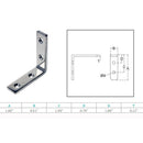 T316 Stainless Steel Rectangle Angle Plate for Marine Boat Rigging, Heavy Duty Lifting Hardware for Dock, Deck, Sailboat, Rope, Chain, and Cable