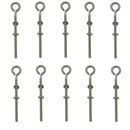 10 Pc Marine Stainless Steel T316 3/16" x 2" Turned Eye Bolt Washer WLL 30 Lbs