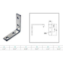 T316 Stainless Steel Rectangle Angle Plate for Marine Boat Rigging, Heavy Duty Lifting Hardware for Dock, Deck, Sailboat, Rope, Chain, and Cable