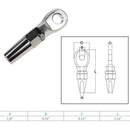 Marine Boat Stainless Steel T316 Swageless Eye Terminal Cable Rail Railing Wire Rope