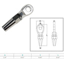 Marine Boat Stainless Steel T316 Swageless Eye Terminal Cable Rail Railing Wire Rope