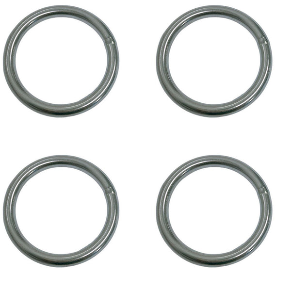4 Pc Marine Boat Stainless Steel 3/8" Round Ring Link Connect 4,400LB WLL Yacht