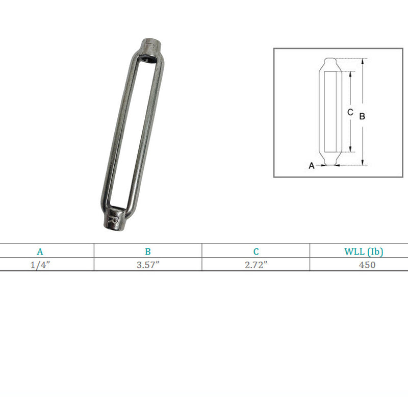 Marine Boat Stainless Steel T316 Turnbuckle Body