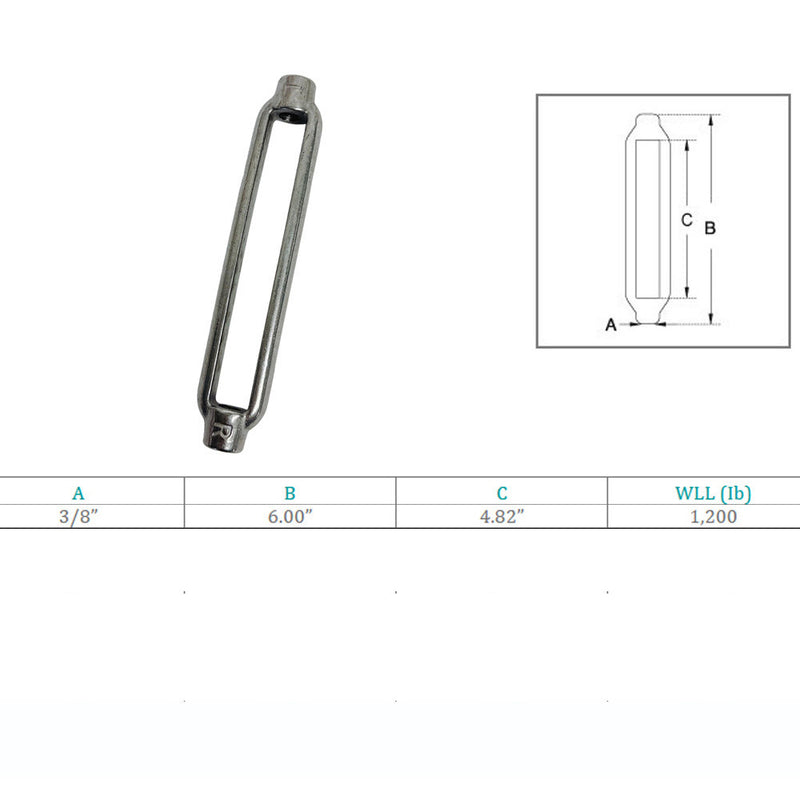 Marine Boat Stainless Steel T316 Turnbuckle Body