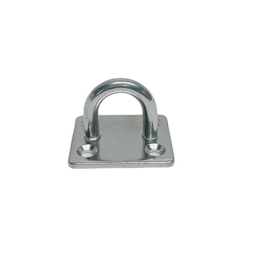 4 Pc Set Marine T316 Stainless Steel Square Eye Pad, Rigging Lift Rope Wire Deck Hardware for Boat, Dock, and Outdoor Use