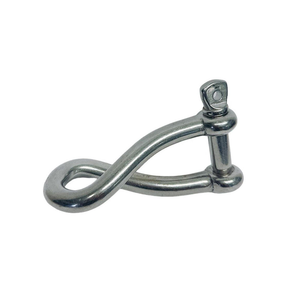 4 Pc Set T316 Stainless Steel Twisted Shackle Screw Pin, Marine Boat Twist Shackle Connector for Rope, Chain, Cable, and Rigging