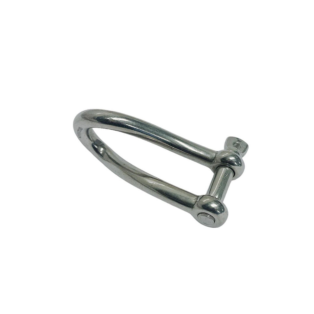 4 Pc Set T316 Stainless Steel Twisted Shackle Screw Pin, Marine Boat Twist Shackle Connector for Rope, Chain, Cable, and Rigging