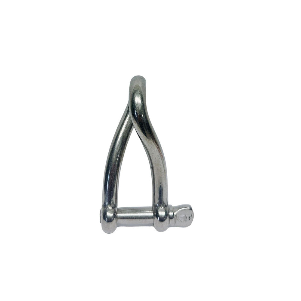 4 Pc Set T316 Stainless Steel Twisted Shackle Screw Pin, Marine Boat Twist Shackle Connector for Rope, Chain, Cable, and Rigging